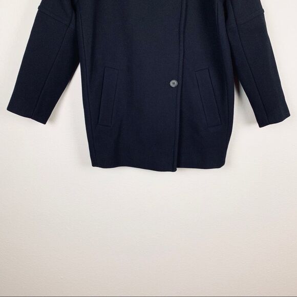 All Saints Black Meade Torto Wool Blend Coat Womens - Picture 5 of 8